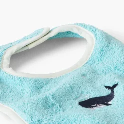 Bavoirs & Mini-bavoirs|Carré Blanc Mini bavoir coton Atlantis lagon