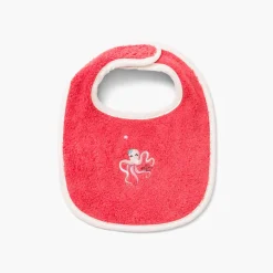 Bavoirs & Mini-bavoirs|Carré Blanc Mini bavoir coton Atlantis corail