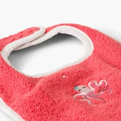 Bavoirs & Mini-bavoirs|Carré Blanc Mini bavoir coton Atlantis corail