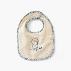 Bavoirs & Mini-bavoirs|Carré Blanc Mini bavoir coton bio Dandine paille