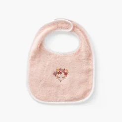 Bavoirs & Mini-bavoirs|Carré Blanc Mini bavoir coton bio Illumine vieux rose