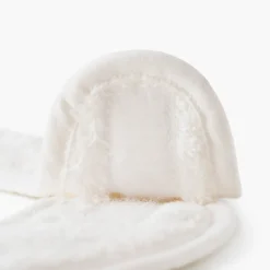 Bavoirs & Mini-bavoirs|Nouveautés Bébénew|Carré Blanc Mini bavoir coton Xmasful ivoire