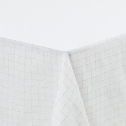 Nappes|Carré Blanc Nappe coton et lin Eclore