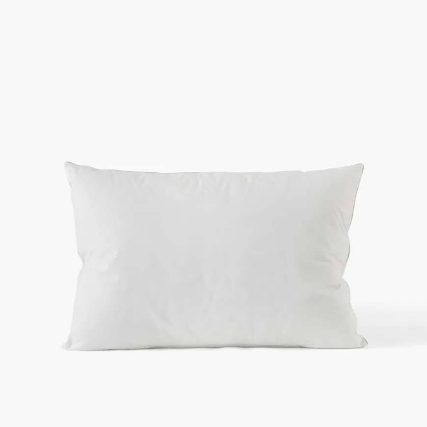 Oreillers|Carré Blanc Oreiller rectangulaire mi-ferme duvet et microfibre Kilim