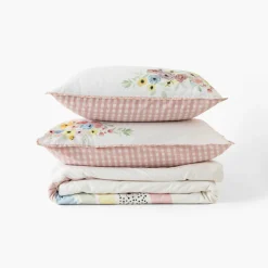 Linge De Litbio|Carré Blanc Parure de lit coton bio Rêve d'or