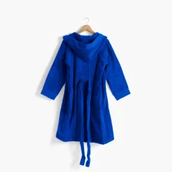 Peignoirs 10 Ans - 16 Ans|Carré Blanc Peignoir ado garcon coton moelleux Hugo cobalt