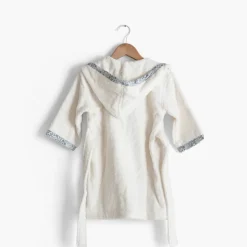 Peignoirs 12 Mois - 10 Ans|Carré Blanc Peignoir bébé coton bio à capuche Dandine ivoire