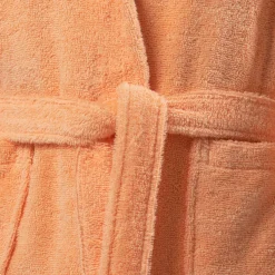 Peignoirs 12 Mois - 10 Ans|Carré Blanc Peignoir bebe coton à capuche Noisette orange