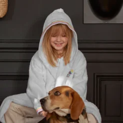 Peignoirs 12 Mois - 10 Ans|Carré Blanc Peignoir enfant coton à capuche Calliopé blanc
