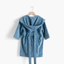 Peignoirs 12 Mois - 10 Ans|Carré Blanc Peignoir enfant coton à capuche Océanos Indigo