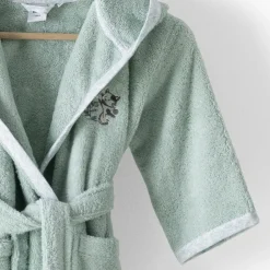 Peignoirs 12 Mois - 10 Ans|Carré Blanc Peignoir enfant coton bio Jardine amande