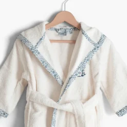 Peignoirs 12 Mois - 10 Ans|Carré Blanc Peignoir enfant coton bio à capuche Dandine ivoire