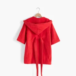 Peignoirs 12 Mois - 10 Ans|Carré Blanc Peignoir enfant coton bio Mes rêves rouge tendre