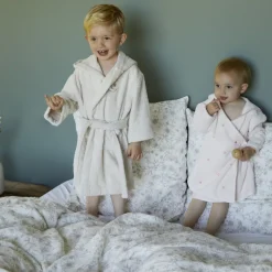 Peignoirs 12 Mois - 10 Ans|Nouveautés Bébénew|Carré Blanc Peignoir enfant coton bio Bienvenue naturel