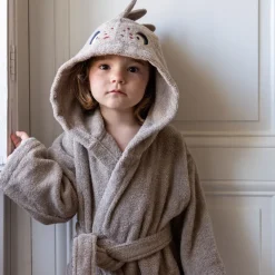 Peignoirs 12 Mois - 10 Ans|Carré Blanc Peignoir enfant coton Happyful lin