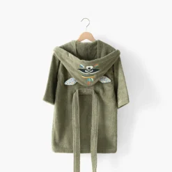 Peignoirs 12 Mois - 10 Ans|Nouveautés Bébénew|Carré Blanc Peignoir enfant coton Playful kaki