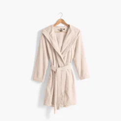 Coffrets Cadeaux|Peignoirs Femme|Carré Blanc Peignoir femme à capuche uni coton biologique Osmose naturel