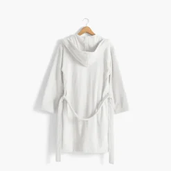 Peignoirs Femme|Carré Blanc Peignoir femme à capuche uni coton biologique Osmose blanc
