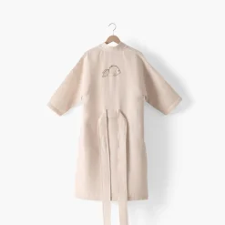 Coffrets Cadeaux|Peignoirs Femme|Carré Blanc Peignoir femme col kimono coton Amorgos naturel