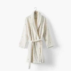 Coffrets Cadeaux|Peignoirs Femme|Carré Blanc Peignoir femme coton Amore ivoire
