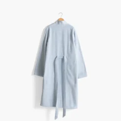 Peignoirs Femme|Carré Blanc Peignoir femme coton col kimono Equinoxe bleu givre