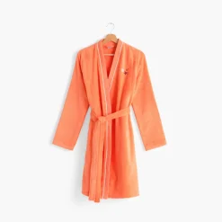 Peignoirs Femme|Carré Blanc Peignoir femme coton col kimono Récif rose