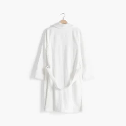 Peignoirs Femme|Carré Blanc Peignoir femme coton col châle Amours blanc
