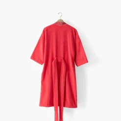Coffrets Cadeaux|Peignoirs Femme|Carré Blanc Peignoir femme coton col kimono Rosella coquelicot