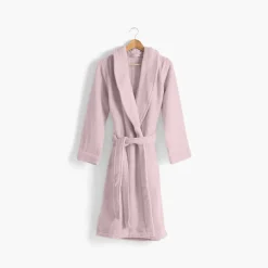 Coffrets Cadeaux|Peignoirs Femme|Carré Blanc Peignoir femme coton moelleux Ella poudre