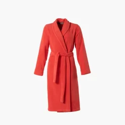 Peignoirs Femme|Carré Blanc Peignoir femme coton moelleux Ella corail