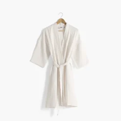 Coffrets Cadeaux|Peignoirs Femme|Carré Blanc Peignoir femme gaze de coton biologique Naturelle naturel