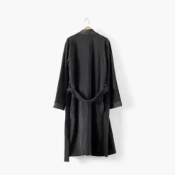 Coffrets Cadeaux|Peignoirs Homme|Carré Blanc Peignoir homme coton col kimono Silvalys carbone