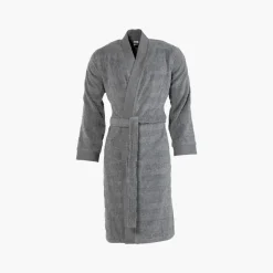 Peignoirs Homme|Carré Blanc Peignoir homme coton col kimono Grizzli gris