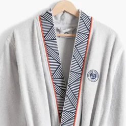 Peignoirs Homme|Carré Blanc Peignoir homme coton col kimono Roland-Garros 2023