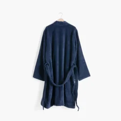 Peignoirs Homme|Carré Blanc Peignoir homme coton col kimono Amours marine