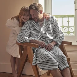 Peignoirs Homme|Carré Blanc Peignoir homme coton et polyester à capuche Hauban
