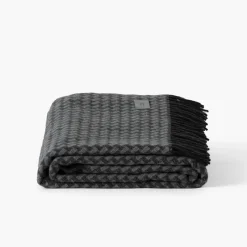 Coffrets Cadeaux|Plaids Et Couvre-lits|Carré Blanc Plaid Baikal anthracite