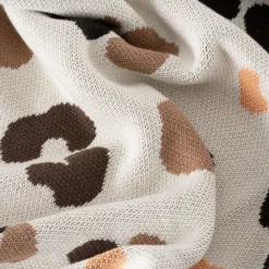 Coffrets Cadeaux|Carré Blanc Plaid coton maille jacquard Ysée ivoire