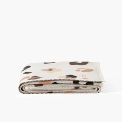 Coffrets Cadeaux|Carré Blanc Plaid coton maille jacquard Ysée ivoire