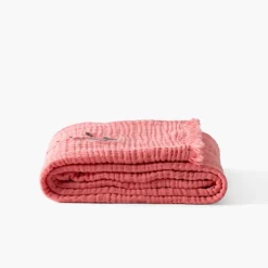 Accessoires|Carré Blanc Plaid gaze de coton Aruba pétale