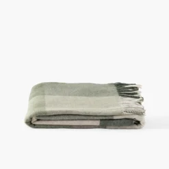 Coffrets Cadeaux|Coffrets Cadeaux|Carré Blanc Plaid laine et cachemire Alpage kaki
