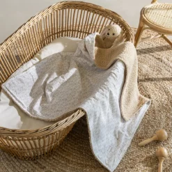 Accessoires|Nouveautés Bébénew|Carré Blanc Plaid Merveille beige