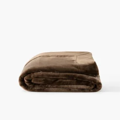 Coffrets Cadeaux|Plaids Et Couvre-lits|Carré Blanc Plaid polaire Oslo bronze
