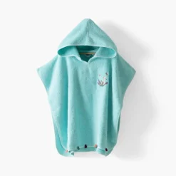 Ponchos|Carré Blanc Poncho coton Aruba celadon
