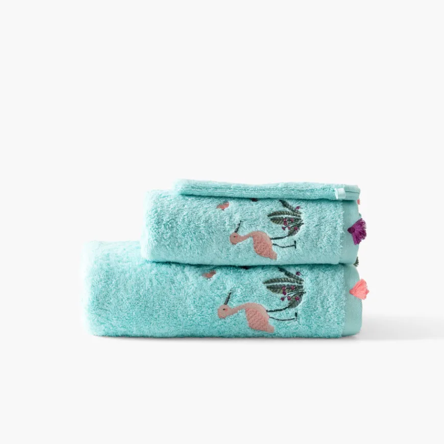 Ponchos|Carré Blanc Poncho coton Aruba celadon