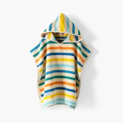 Ponchos|Carré Blanc Poncho coton bio Pinata