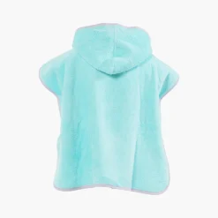 Ponchos|Carré Blanc Poncho enfant coton à capuche Calliopé lagon