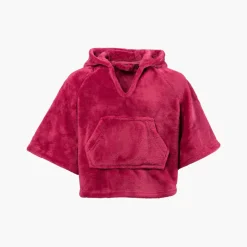 Robes De Chambre|Carré Blanc Poncho enfant Kittyful Cassis