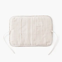 Accessoires|Nouveautés Bébénew|Carré Blanc Protège carnet de santé gaze de coton Bienvenue naturel