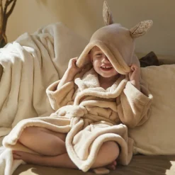Robes De Chambre|Nouveautés Bébénew|Carré Blanc Robe de chambre enfant Merveille beige